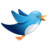 twitter bird flying Icon